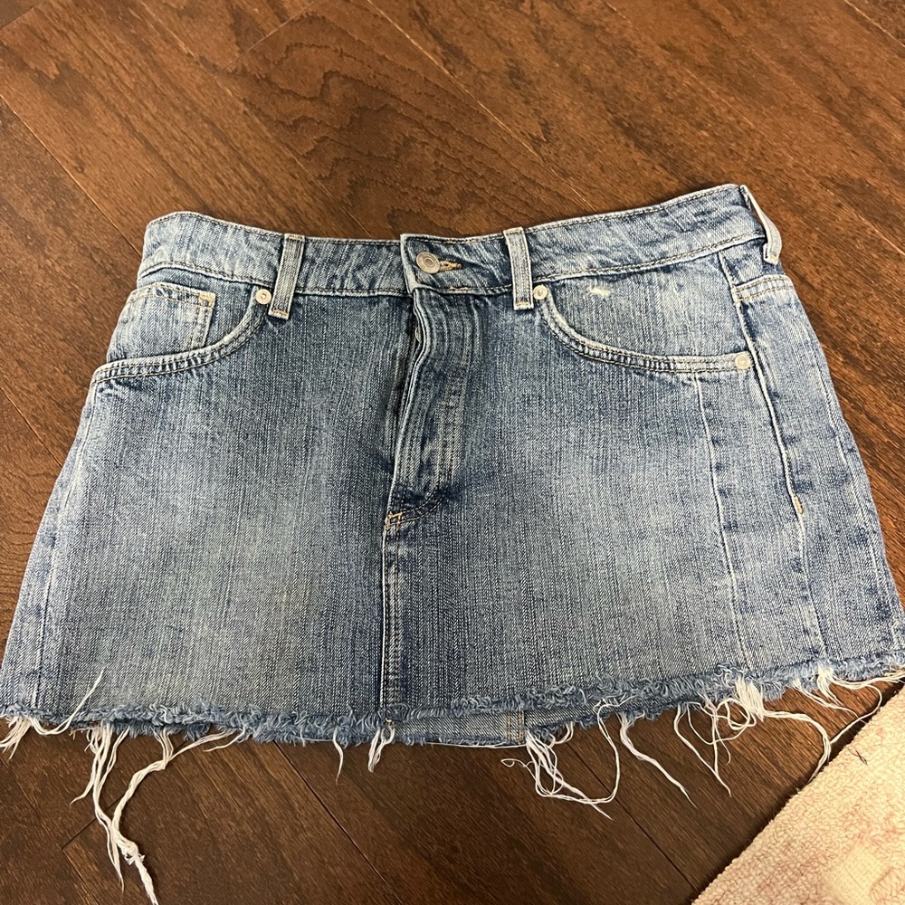 Zara Distressed Mini Skirt